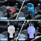 Car Cup Holder Expander, Cup Holder Insert Adapter with Expandable Arm and Adjustable Base,Fits Car, Truck, RV, SUV 12-64 oz 