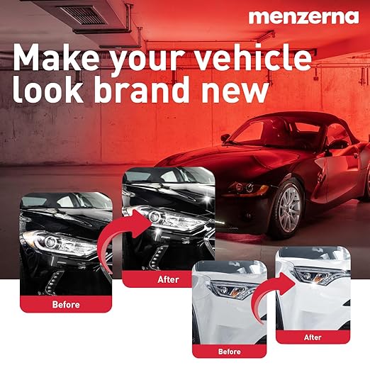 menzerna 3in1 Polishing Set – One-Step Polish (8oz) + Drill Machine Adapter + Medium Cut Pad | Polish Your Car with a Cordless Drill