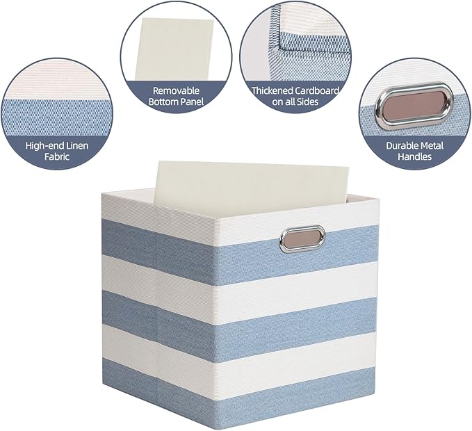 Foldable Cube Storage Bin Organizing Baskets Cubby Boxes Fabric Storage Cubes Organizer Bins with Handles for Organization Sh