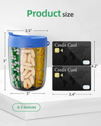 PULIV Large Supplement Organizer Bottle, Holds Plenty of 6 Various Vitamins in 1 Pill Dispenser with Anti-Mixing & Wide Openi