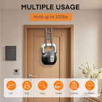 FYY Over The Door Hooks - 4 Pack Heavy Duty Dual-Hook Organizer Hanger with Non-Slip Rubber for Towels, Clothes, Hats & Bags 
