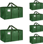6 Pack-Extra Large Heavy Duty Moving Bags - Waterproof Storage Totes with Handles & Zippers, Foldable for College Dorm, Stora