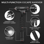 Car Safety Hammer, Car Glass Breaker with Seat Belt Cutter, Automotive Escape Tool with Lighting Function, Metal Window Break