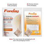 10g x 30 packs Fonday Rechargeable Silica Gel Desiccant Packets Fast Reactivate Desiccant Bags Moisture Indicating Orange to