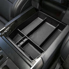 EDBETOS Center Console Organizer Compatible with Ford F150 2021-2023 Accessories (40/Console/40 Front-Seats ONLY) F-150 Armrest Box Interior Pallet Secondary Storage Box Insert Tray, Black