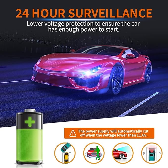 2026 Gloryes Dash Cam Acc Hardwire Kit for 520/980/900/800,Type-C Hardwire Kit for All Dash Camera converts 12V-24V to 5V,Attached a USB C Conversion Wire(A/B8 to A/B5, only Gloryes 120&680 Needed)