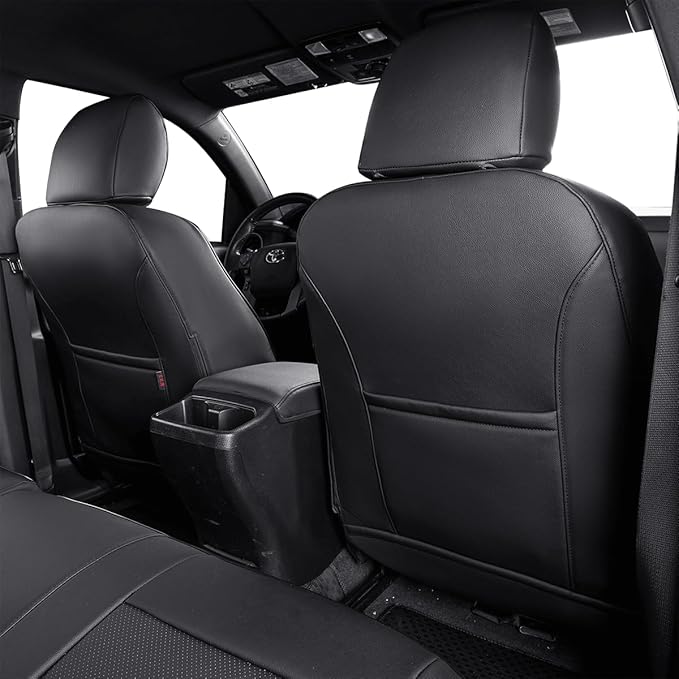 EKR Custom Fit Tacoma Rear Car Seat Covers for Select Toyota Tacoma (Petrol) 2024 2025 2026 Double cab SR,SR5,TRD Sport,TRD O