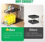 Under Kitchen Sink Pull Out Organizer, Pull Out Under Cabinet Organizer with 2 Tier for Kitchen Bathroom, Home Kitchen Storag