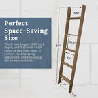 BARNWOODUSA Throw Blanket Ladder – Fully Assembled Reclaimed Wood – Rustic Decorative Ladder for Towels, Quilts, & More – Per