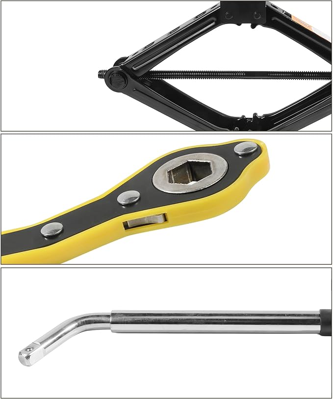 Scissor Jack and Stand Kit - Universal Tire Change Car Emergency Kit for SUV