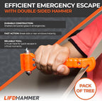 Lifehammer Brand Car Safety Hammer, The Original Emergency Escape and Rescue Tool with Seatbelt Cutter, Made in The Netherlan