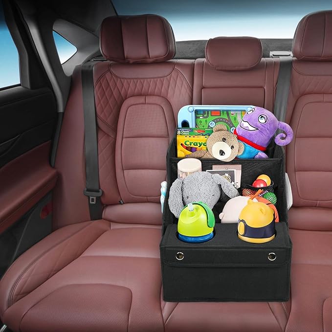 MULISOFT Car Seat Organizer- Backseat Car Organizer with 11 Storages Compartments and 2 Cup Holders, Organizers and Storage,