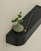 Kazai. Key Holder 'Toke' | Minimalist Key Hook Design from Berlin | Modern Key Holder Wall Mount with Wooden Shelf | Key Rack