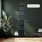 7-Tier Wall Shelf with 3 LED Lighting Modes, Multifunctional Wall Mounted Vertical Lack Shelf with Remote Control for Bedroom
