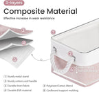Storage Baskets for Shelves 11.8x7.9x5.2 Inch, Foldable Fabric Storage Bins with Handles, Small Storage Baskets for Organizin