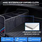 XL Car Trunk Organizer, 4 Compartments, 94L Capacity, Oxford Polyester 600D Material, Easy Fold and Store, Prevents Sliding