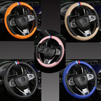 Cxtiy Steering Wheel Cover for BMW X1 X2 X3 X4 X5 X6 330i 530i 740i iX1 iX3 i4 i5 M3 M5 (Red, Standardized(14.5'-15'))
