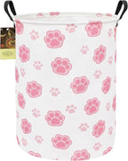 HUNRUNG Laundry Hamper,Large Canvas Fabric Lightweight Storage Basket Toy Organizer Dirty Clothes Collapsible Waterproof for 