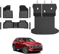 Floor Mats Set for Hyundai Tucson 2022-2025 2026 Hybrid Version (Not fit Gas and PHEV), All Weather TPE Cargo Liner Backrest Mat Trunk Mat Door Sill Guards Accessories (Hybrid Model)