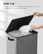 SOLEDI Laundry Hamper with Lid 100L Large & Tall Collapsible Laundry Basket, Clothes Hamper with Bag Removable Easy to Carry,