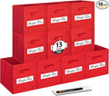 artsdi 13x13x13 storage cube bins(Set of 10) Fabric storage cubes with 10 Labels Window Cards & a Pen, storage cubes 13x13, C