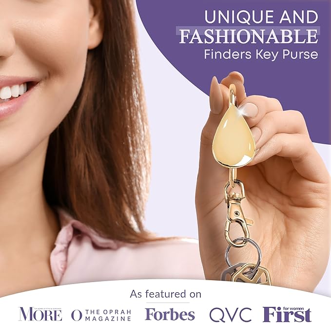 Women’s Bag Charm Key Finder, Car Keychain Hook, Cute Purse Organizer & Tote Bag Accessories, Gifts for Mom - Original