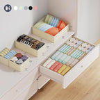 DIMJ Drawer Organizer Clothes Storage- 18 Pack Baby Dresser Organizer for Nursery, Foldable Closet Drawer Organizer Bins for 