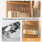 2 pack 12 inch valet rods for closets, extendable and pull-out wardrobe pole for belt hangers,tie hangers,bra organizer, exte