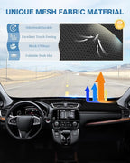FIILINES Dash Cover Fit for 2017-2022 Honda CRV CR-V, Dashboard Mat Cover for CRV Accessories Sunshade Nonslip Mesh Protector