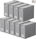 SpaceAid 9 Pack Bed Sheet Organizers and Storage, Foldable Sheet Organizer with Window for Linen Closet, Set Folder Keeper fo