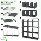 Cube Storage Organizer with Storage Bins Included - The Perfect Closet Organizers and Storage Solution. Includes 12 Storage C
