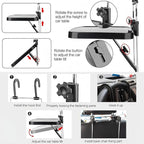 Car Steering Wheel Desk Compatible with Ford F150 F250 F350 F-150 F-250 F-350, Foldable Back Seat Tray Table, Car Steering Wheel Tray for Laptop Eating Writing, Travel Car Accessories,A