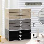 SPAKOWN Ring Box Display Holder, Clear Velvet Jewelry Storage Tray Organizer for Ring Stud Earring (Black, 5 Drawers)