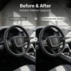 Steering Wheel Cover Trims for Honda Civic 2022-2026, for CRV CR-V 2023 2024 2025 2026 Accessories Car Sporty Interior Decal (Black)