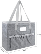abcxgood Desktop File Organizer Box,Collapsible Hanging Filing Box,Home Office Document Storage Organizer with Front Pocket a