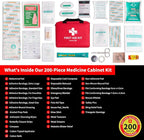 Protect Life Business First Aid Kit, Emergency First Aid Kit for Office Setting, Medical Kit Supplies, First Aid Kits for Bus