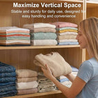 SortNStore Shelf Dividers for Closet Organization: 10" Tall x 12" Deep, Adhesive Separators Features Acrylic Material and Pro