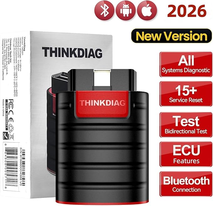 Thinkdiag OBD2 Scanner Bluetooth Full System Bidirectional Diagnostic Scan Tool OE Level Code Reader with ECU Function 15+
