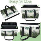 Reusable Grocery Bags Heavy Duty Shopping Bags Foldable Large Tote Bags with Long Handles & Hard Bottom
