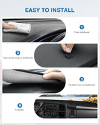 FIILINES Dash Cover for 1999-2006 GMC Sierra/Chevrolet Silverado, 2000-2006 GMC Yukon XL/Chevy Suburban Tahoe Avalanche, Upgr