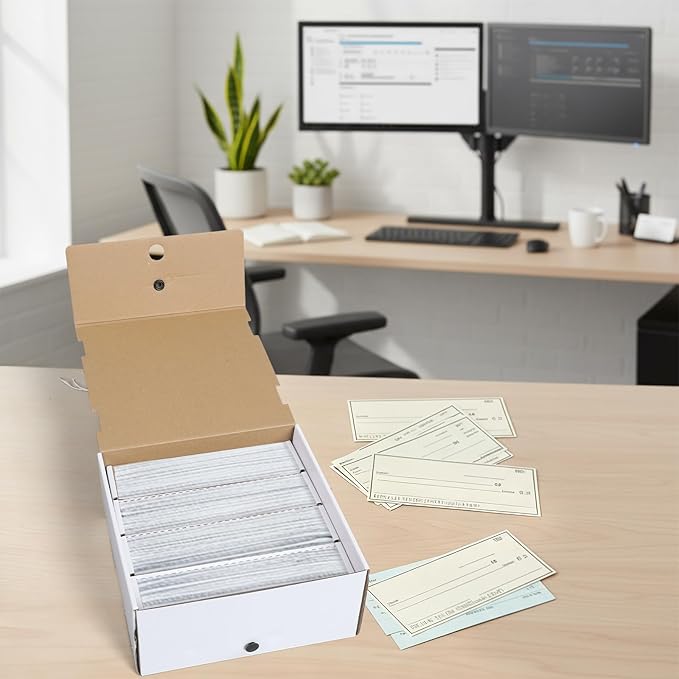 AmazingSpark 3 Pcs Check and Form Storage Boxes 10"x10"x4.5" Storage File Box Divided by Quarter Tax Box Keeping for Tax Fili
