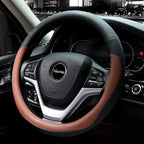Valleycomfy Microfiber Leather Steering Wheel Cover Large-Size for F150 F250 F350 Ram 4Runner Tacoma Tundra Range Rover Model