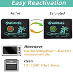 200g x 3pcs Rechargeable Desiccant Packs, Color Indicating Silica Gel Packets with Transparent Window, Moisture