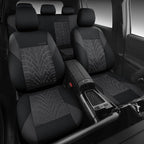 CAR PASS Neoprene Waterproof Seat Covers Full Sets, Wetsuit Car Seat Covers 5 Seats Universal Fit Vans, Truck, SUV, 3D Tyre E