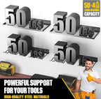 MOOMSINE Power Tool Organizer Wall Mount, Heavy Duty Tool Organizers and Storage, Cordless Drill Holder and Battery Shelf, Me