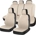 FLORICH Car Seat Covers Full Set, Leather Seat Covers for Cars, Waterproof Car Seat Protector Breathable, Universal Automotiv