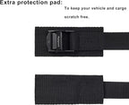 Ayaport Lashing Straps with Buckles Adjustable Cam Buckle Tie Down Cinch Strap for Packing Black 4 Pack