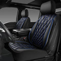 CAR PASS Piping Luxury PU Leather Two Front Car Seat Covers,Waterproof Anti- Slip Seat Covers Compatible with Front Seat Armr