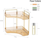YCIA&DONE Corner Bathroom Counter Organizer, Makeup Organizer for Vanity, Skincare Cosmetic Perfume Tray, Corner Countertop S