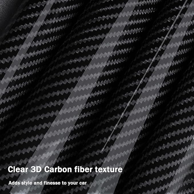 Steering Wheel Cover for 2017-2023 Tesla Model 3 2020-2024 Tesla Model Y, Carbon Fiber Steering Wheel Cover for Tesla Model 3/Y Accessories, Glossy Black